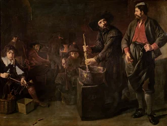 Innenraum einer Glasbläserei in Amsterdam